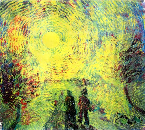 Dawning sun with dynamic figures - © 2001-2003 archiveart.net