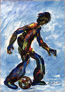 Giocatore con pallone © Copyright 2003 ArchiveArt. 